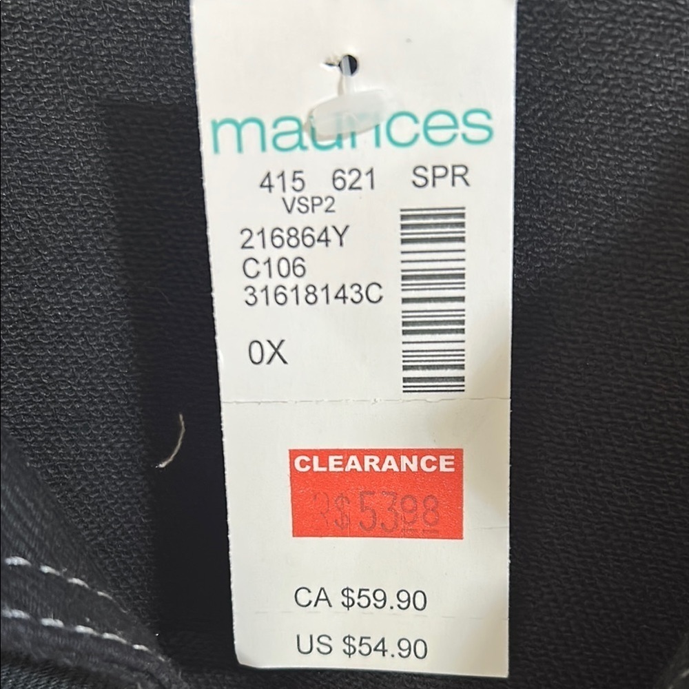 NEW WITH TAGS! ๐ Maurices Black Jean Jacket Classic Denim Style - Picture 3 of 9